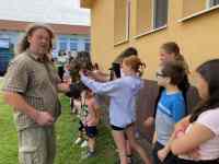 Tradiční návštěva pana Adámka s dravci ze záchranné stanice